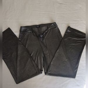 SOHO Pull On Tie Front  Stretch Pants Holiday New Years  Small.